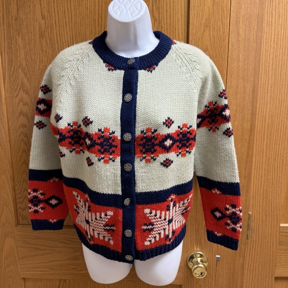 Vintage Tami 100% Wool Cardigan Sweater - Size 36